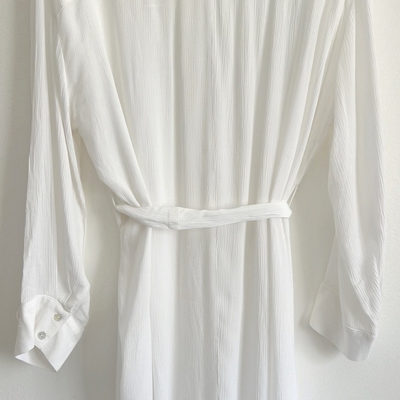 Elan Long Sleeve Shirtdress Coverup Belted White NWOT - Picture 11 of 15